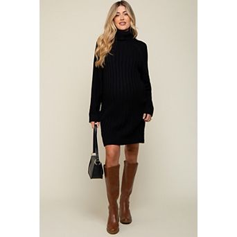 Maternity Turtleneck Sweater Dress