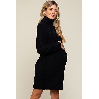 Maternity Turtleneck Sweater Dress