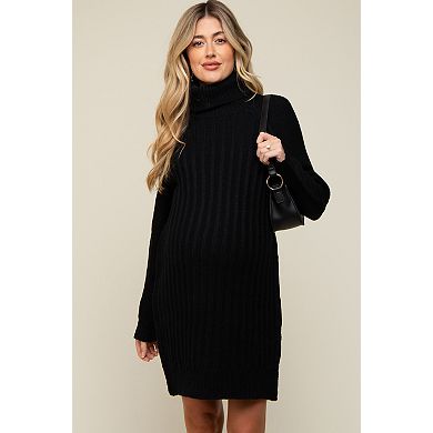 Maternity Turtleneck Sweater Dress