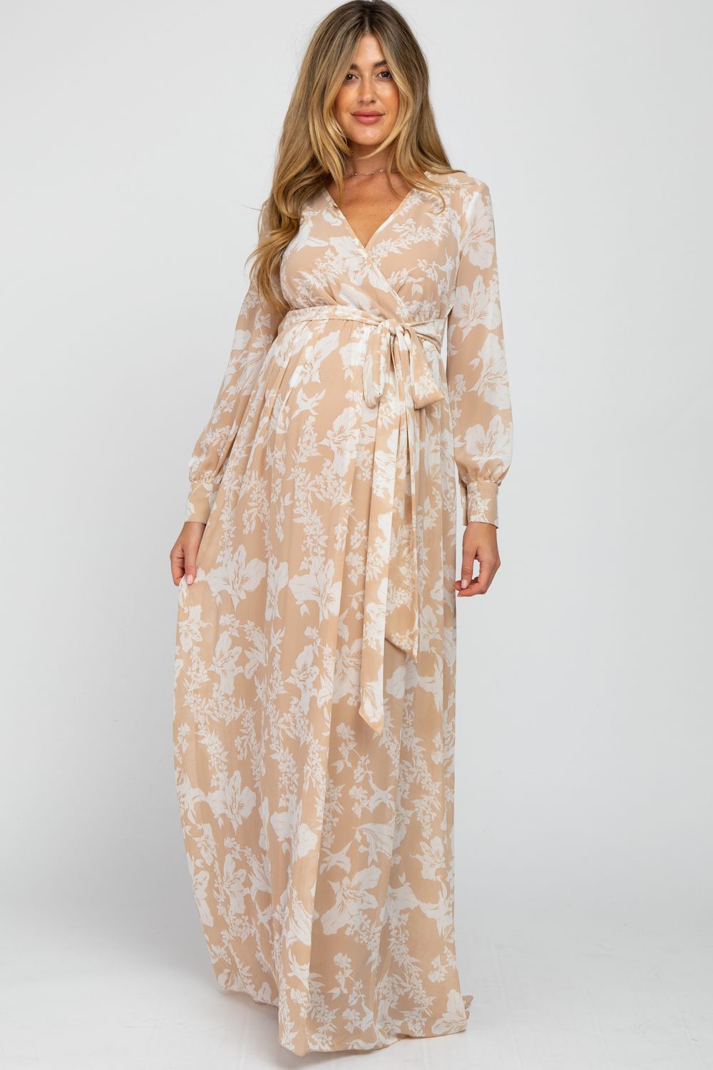 Женские платья Maternity Floral Chiffon Maxi Dress