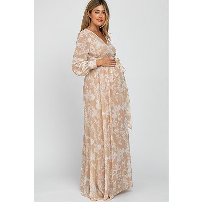chiffon dress maternity Tiffany Rose Julia Strapless Maternity Wedding Gown Long White