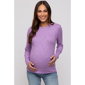 Maternity Ribbed Long Sleeve Top