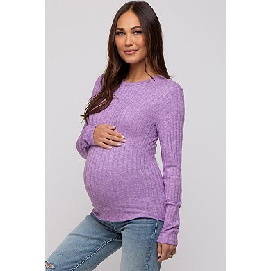 Maternity Ribbed Long Sleeve Top