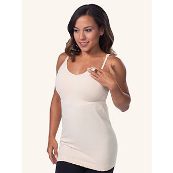 Seamless Cotton Nursing Top with Built-In Nursing Bra