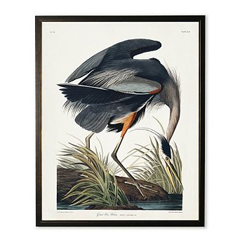 Black Heron in Black and Copper Frame