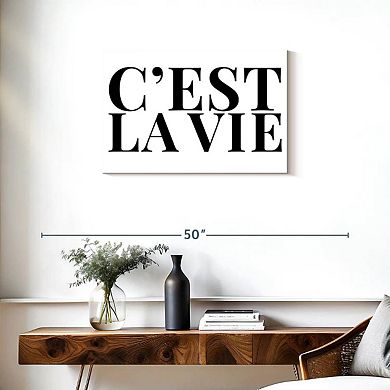 C'est La Vie Bold Typography Wall Art