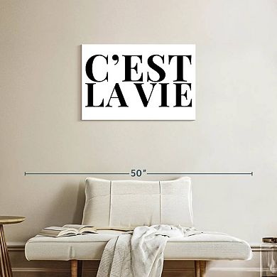 C'est La Vie Bold Typography Wall Art