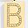 18k Gold Letter B