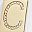 18k Gold Letter C