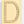 18k Gold Letter D