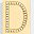 18k Gold Letter D