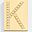 18k Gold Letter K