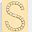 18k Gold Letter S