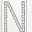 Silver Letter N