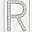 Silver Letter R