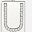 Silver Letter U