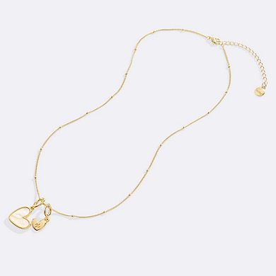 Mother Of Pearl Heart Initial Necklace