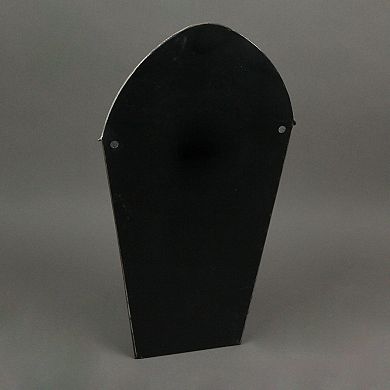 Antiqued Gray Enamel Painted Embossed Metal Wall Pockets Set of 2