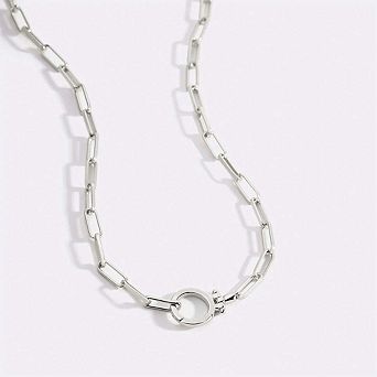 Mint Paperclip Necklace