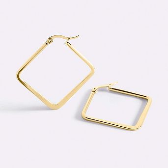 Geometric Girl Boss Hoop Earrings