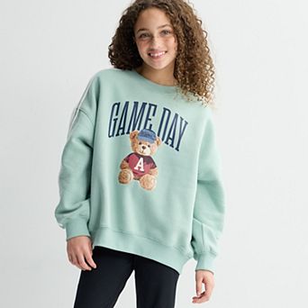 Girls 6-20 SO® Stripe Long Sleeve Oversized Sweatshirt in Regular & Plus Size