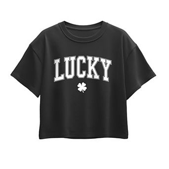 Girls 7-16 Collegiate Lucky Boxy Tee