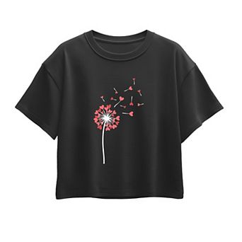 Girls 7-16 Dandelion Hearts Boxy Tee