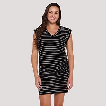 Maternity Motherhood® Muscle Sleeve V-Neck Mini Dress