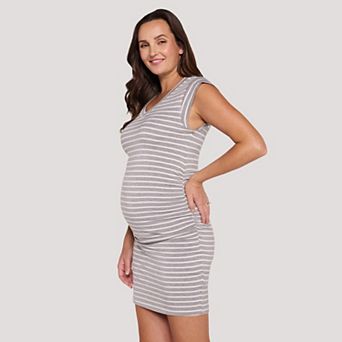 Maternity Motherhood® Muscle Sleeve V-Neck Mini Dress