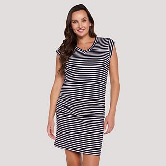 Maternity Motherhood® Muscle Sleeve V-Neck Mini Dress