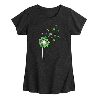 Girls 7-16 Shamrock Dandelion Graphic Tee