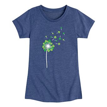 Girls 7-16 Shamrock Dandelion Graphic Tee