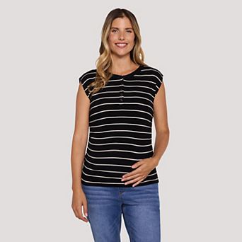 Maternity Motherhood® Ruched Henley Muscle Tee
