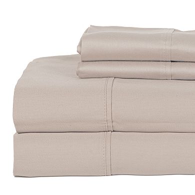 Premium Lightweight 330 Thread Count Cotton Sateen 4 Pieces Sheet Set