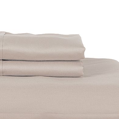 Premium Lightweight 330 Thread Count Cotton Sateen 4 Pieces Sheet Set
