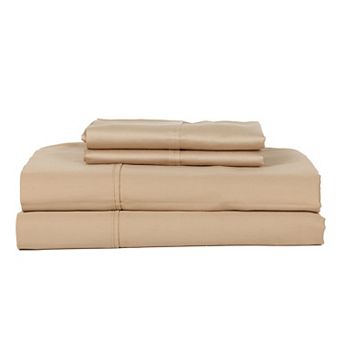 Premium Lightweight 330 Thread Count Cotton Sateen 4 pc Sheet Set