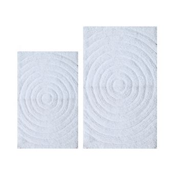 Stylish And Comfortable Traditional Echo Design 2 pc Cotton Bath Rug Set 20"x30" & 24"x40"