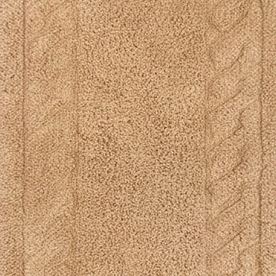 Stylish And Comfortable Traditional Chain Design 2 PC Cotton Bath Rug Set 17"x24" & 21"x34"