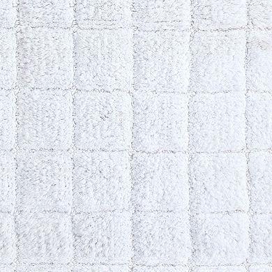 Stylish And Comfortable Traditional Summer Tile Design 2 PC Cotton Bath Rug Set 20"x30" & 24"x40"