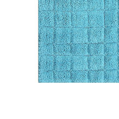Stylish And Comfortable Traditional Summer Tile Design 2 PC Cotton Bath Rug Set 20"x30" & 24"x40"