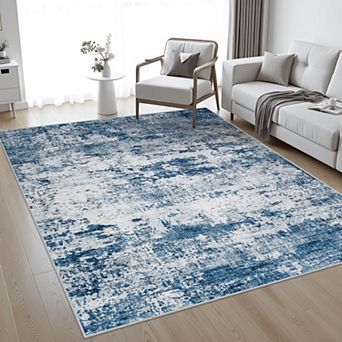 Washable Modern Abstract Non-Slip Area Rug