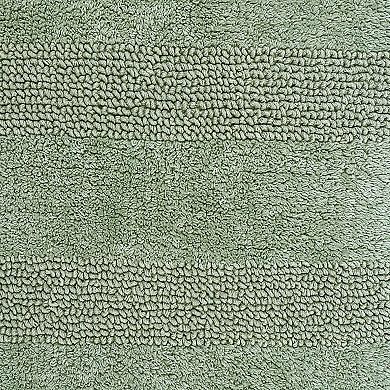 Stylish Comfortable Traditional Wide Cut Design 2 PC Cotton Bath Rug Set 20" X 30" & 24" X 40"