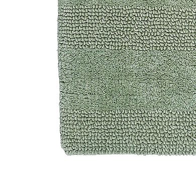 Stylish Comfortable Traditional Wide Cut Design 2 PC Cotton Bath Rug Set 20" X 30" & 24" X 40"