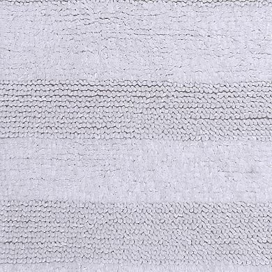 Stylish Comfortable Traditional Wide Cut Design 2 PC Cotton Bath Rug Set 17" X 24" & 21" X 34"