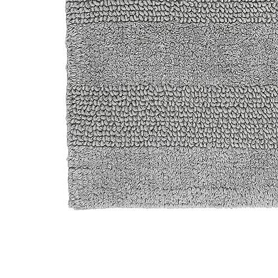 Stylish Comfortable Traditional Wide Cut Design 2 PC Cotton Bath Rug Set 17" X 24" & 21" X 34"