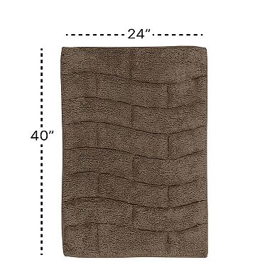 Stylish And Comfortable All Season Traditional New Tile Design Cotton Bath Rug