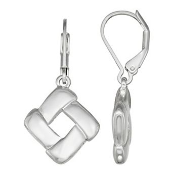 Napier Silver Tone Small Shapes Drop Earrings