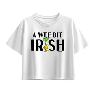 Girls 7-16 Peanuts Woodstock A Wee Bit Irish Boxy Tee