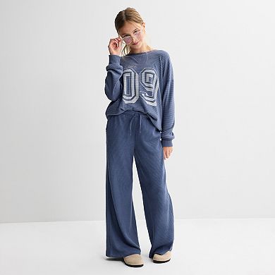 Girls 6-20 SO® Wide Leg Waffle Pants in Regular & Plus Size