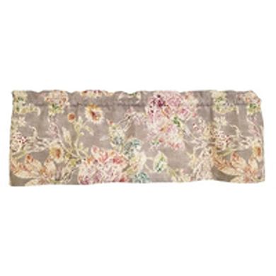 100% Cotton High Quality Monte Cristo Tailored Window Valance with 1.5" Rod Pocket 50" X 12" Gray